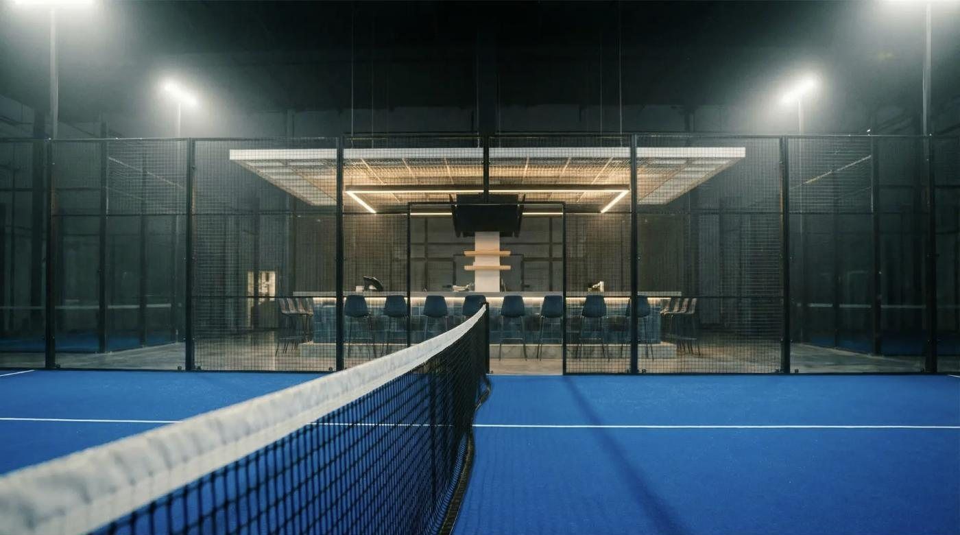 Padel Society courts and lounge
